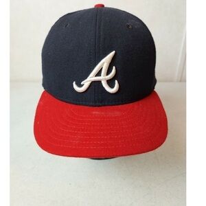 Atlanta Braves New Era Pro Model The 59 50 Blue & Red Fitted 7 1/2 Baseball Hat